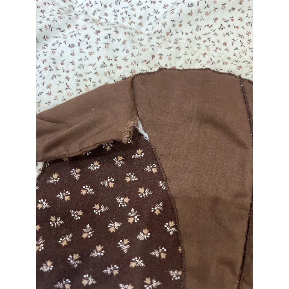 1970 Vintage Puppy Love, Gingham Goose Baby Kids Crib Quilt Blanket 55x37
